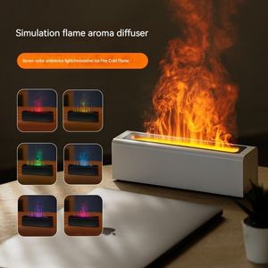 Диффузоры эфирных масел, красочный диффузор с имитацией пламени, USB-разъем, аромат, увлажнение для офиса и дома 231116