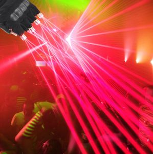 Novelty Laser Gloves DJ Disco Multi-line 4 Heads Beam Light For Finger Halloween Christmas Party Nightclub Club Stage Dancing Show