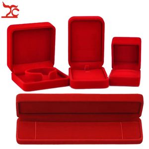 Scatole per gioielli Custodia per matrimonio di qualità Incredibile anello in velluto rosso Orecchini Collana Ciondolo Bracciale Organizzatore Confezione regalo 231117