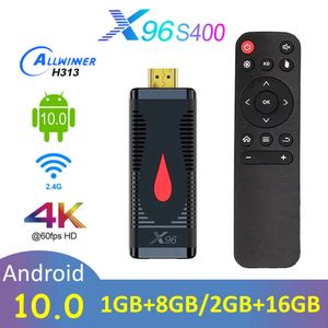 Ny TV Stick X96 S400 Allwinner H313 Android 10.0 Smart TV Box för att flytta 4K 2.4G WiFi Media Streaming Player Set Top Box X96S400