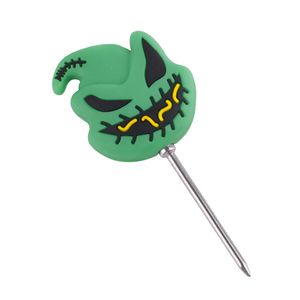 Dabber Dab Cartoon Wax Tool Titan Nägel Silikon Edelstahl 80 mm Werkzeuge Rigs Metall Waxy Dry Herb Herbal für Sniffer Snorter Snuff Smoking Zubehör DHL