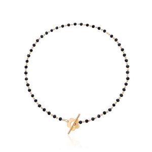 Naszyjniki wiszące dławiki modowe luksusowy czarny kryształowy szklany łańcuch choker naszyjnik dla kobiet zamek kwiatowy Krótka biżuteria