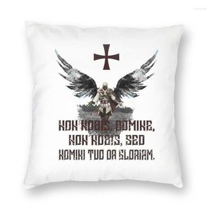 Kissen Templar Medieval Warrior Sofabezug Home Decoration Print Knights Cross Throw Case Double-Sided