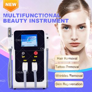 Hem Beauty Instrument 3in1 Laser Opt RF Tattoo Removal Laser Machine för alla hudfärger Permanent hårborttagning Föryngring Professionell utrustning 532 755 1064NM