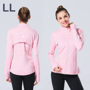 LL Yoga Jacket Designer Luxury Women's Fall Winter Sports Running Fitness Sweatshirt Tight Quick Drying Breathable Standing Neck Zipper Cardigan coat