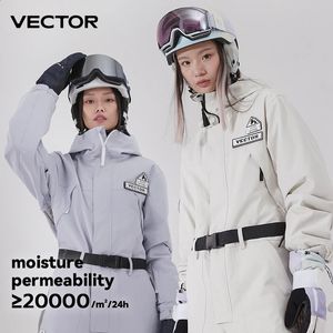 Tute da sci VECTOR Pantaloni da sci da donna extra spessi Tuta intera dritta Inverno caldo antivento Impermeabile Sport all'aria aperta Snowboard Motoslitta 231116