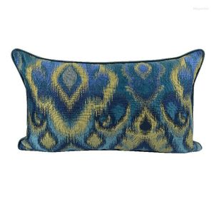 Cuscino DUNXDECO Texture Design Adorabile copertura decorativa Custodia decorativa Blu Giallo Vita Coussin Divano Sedia Decor