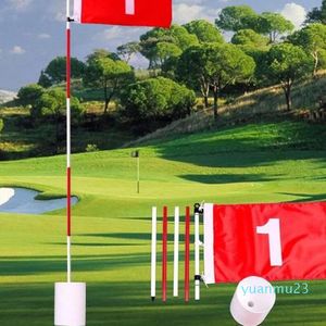Ajuda de treinamento de golfe Flagstick de 5 seções Tuple de 6ft de bandeira para hole destacável e vidro anti-RUST 22