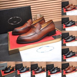 18Model 2024 Luxury Man Split Dress Shoes Real Sole Man Business Office Man Designer Dress Shoes äkta läder Bröllopsfestskor plus 38-45