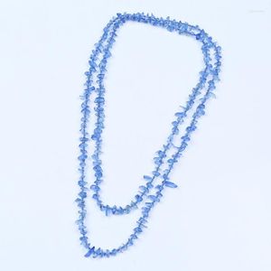 チェーン専用の青いガラスビーズネックレス女性用工場卸売DIYギフトのための長いヨガ