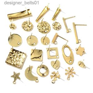 Stud 20pcs 316 Stainless Steel Gold Color Geometric Earring Stud Earring Posts Connector For DIY Earrings Jewelry Making SuppliesL231117