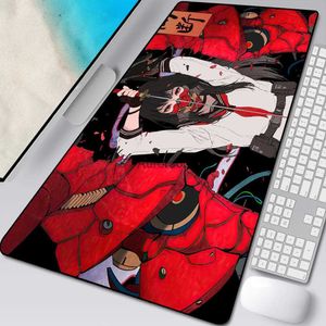Mouse Pads Wrist Rests Master of The Devil Japan Mouse Pad Black and White Gaming Keyboard Rubber Pad on The Table Desk Mat Anime Mouse Mat Pc Rug YQ231117