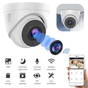 Yeni iki yönlü ses wifi gözetim kamerası Ir Night Vision küçük kubbe kablosuz ip kamera kapalı açık cctv kamera ev güvenlik