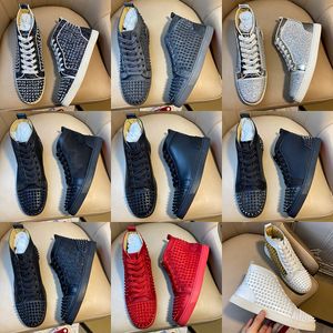 Herren-Laufschuhe, rote Abendschuhe für Damen, Top-Diamant-Designer-Schuhe, sexy Sandalen, Mode-Skate-Schuhe, Bankett-Loafer, Samt-Nieten-Flats, High-Top-Freizeitschuhe, 36–46