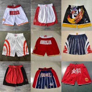 Bolso do short de basquete HoustonRocketsmen Throwback