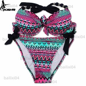 Kvinnors badkläder 2022 Eonar Women Bikini Erbjudande kombinerad storlek baddräkt Push Up Bikini Set Brasilian Bathing Suits Plus Size Swimwear Female XXL T230417