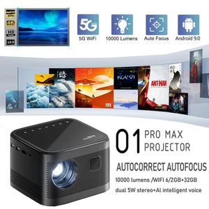 Projectors LS O1 Pro Max Projector Full HD 1080P 5G WiFi Android TV Synkron Telefon 10000LUMEN Support 4K Video Home Cinemar 231117