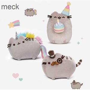 Stuffed Plush Animals Sushi Chopsticks Cat Plush Toys Kawaii Donuts Snackables Pizza Plush Soft Stuffed Animal Cat 7" Gray for Children Kid Gifts