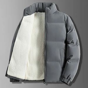 Kış erkek ceket sonbahar sıcak polar moda kalınlaşmış pamuklu yastıklı ceketler stant yaka sıradan palto rüzgar geçirmez artı 6xl