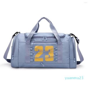 Borse da esterno Nylon impermeabile Sport Palestra Uomo Donna Allenamento Fitness Borsa da viaggio Borsa per tappetino da yoga 22 Scomparto per scarpe