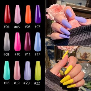 Unghie finte Lamemoria 20pcs/opp Ballet Fake Finger Elegante Nail Pure Color Trasparente DIY rimovibile
