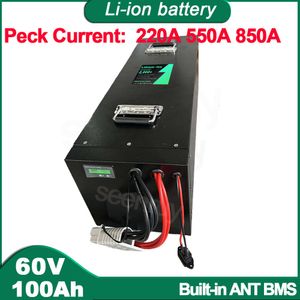 60V 100AH ​​Li jon med laddare 340A Litiumpolymerbatteri perfekt för quadricycle Electric Vehicle Trehycle Motorcykelskoter