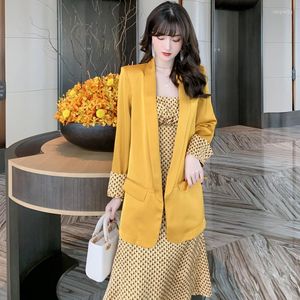 Kvinnorjackor Elegant Business Suit Office Workwear Long Sleeve Casual Top High End Women Blazers 2023 Autumn Coats Solid Lady Coat