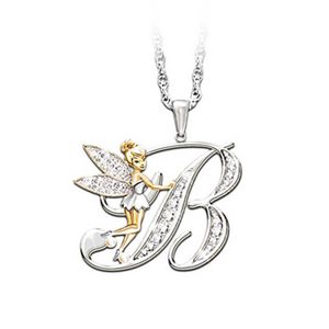 Pendant Necklaces Lovely Crystal 26 letters Flower Fairy Necklaces Women Lovely Fairy Wing Pendant Necklace Jewelry Party Wedding Gift Z0417