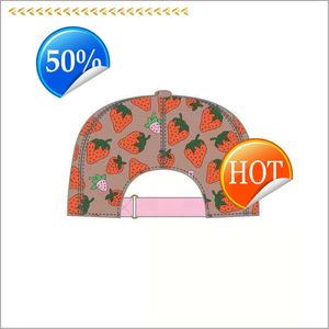 20232Hög kvalitet Strawberry Baseball Caps Mans bomullskaktus Klassisk brevboll Caps Summer Women Sun Hatts Outdoor Justerbar Snapback Cap Girl's Cute Visor11127