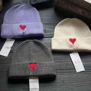 Fashion Ami Kaschmir Warme Mütze Weiblich Beanie Cap Ski A-Linie Gestickter Saum Herren Strick Cold3RM05NBW