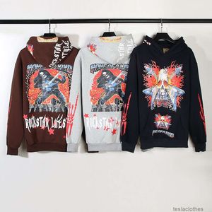 Designer hoodie herrar tröjor mode streetwear high street mode flamma purgatory spöke klo tryck tung metall rock hoodie insi hoodie