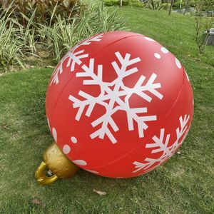 Dekoracje świąteczne 60 cm duże kulki świąteczne Dekoracje choinki na zewnątrz atmosfera iatable bombki zabawki do domu ozdoba o prezencie domowym 231116