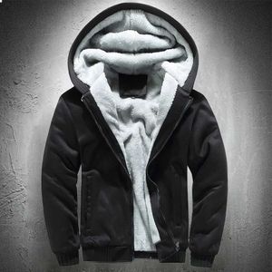 Men's Hoodies Sweatshirts Winter Hoodie Jacket Men Sports Thick Hoodies Sweatshirts Sports Coat Fur Lined Warm Zip Up Hoodie Casual Sweatshirt Plus Size J231116