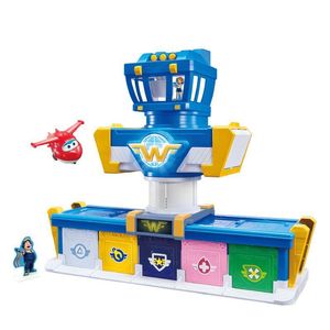 Freeshipping Super Wings International Airport Headquarters Scene Set Super Fly Man Action Figures Toys for Children's Boy Control Savu