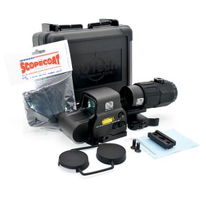 Taktisk G45 5X Magnifier med 558 Red Green Dot Scope Combo Holographic Hybrid Sight Switch To Side QD Mount för jaktgevär