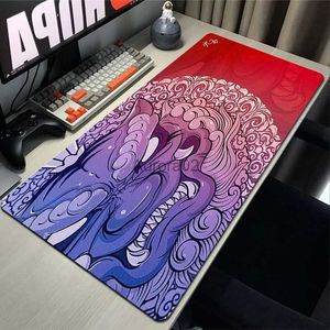 Mouse pads descansos de pulso xxl mousepad velocidade e-sports tigre playmat anime mouse pad 900x400 computador e escritório tapete de mesa teclado tapetes de jogos deskmat yq231117