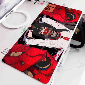 Mouse Pads Wrist Rests Anime Girl Mouse Pad Kawaii Mousepad Gaming Speed Keyboard Pads Large Gamer Mouse Mat Rubber Desk Mat 100x50cm HD Print Carpet YQ231117