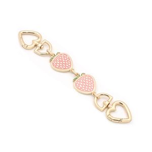 Keychains XXFD Cute Strawberry Bag Strap Extender Chain Handbag Extension Decoration For Women Girls DIY Wallet Bags 932