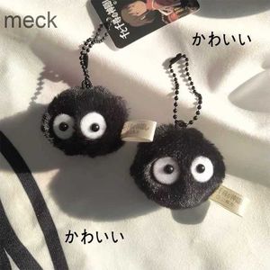 Fyllda plyschdjur 1PC Plush Keychain Spirited Away Hayao Miyazaki Min granne Totoro Briquettes Elf Doll School Bag Söta tillbehör