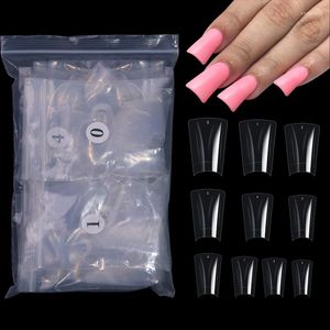 Falso unhas 500pcs Bico de pato natural nude nude heteromórfico Dicas de unhas francesas Fake Press On Ultra Easy