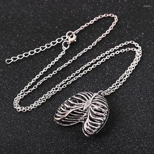 Pendant Necklaces Skeleton Necklace Anatomy Anatomical Human Rib Cage Chest Fashion Vintage Biology Jewelry Men