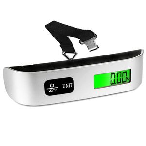 Digital Electronic Luggage Scales Portable 50kg/10g 50kg/110lb Suitcase Scale Handled Travel Bag Weighting LCD Display Hanging Scale With Retail Box Dropshipping
