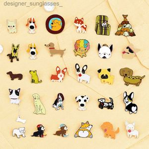 Spille Spille Pet Dog r Collezione Spilla Carino Corgi Pastore tedesco Golden Retriever Cane Smalto Spille Donna Uomo Lel Pin Distintivi GioielliL231117