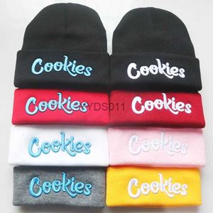 Beanie/Totenkopfkappen Trendy Männer Frauen Strickmütze Mode Cookies Muster Stickerei Ski Warme Winter Beanie Skullies Cap YQ231117