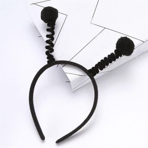 Acessórios de cabelo menino menina crianças bonito abelha joaninha alienígena antena headband adorável bola de pelúcia hoop festa de aniversário de halloween gift1264l