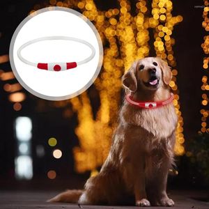 Hundehalsbänder LED-Halsband Nacht Sicherheit Blinkend 3 Modi Leuchtend USB Wiederaufladbar Schneidbar Halten Sie sicher Langlebig Komfortables Zubehör