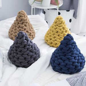 Pillow /Decorative Creative Knotted Hand-woven Water Drop Seamless Woolen Core-filled Cotton Sofa Home Decor Luxury