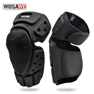 Elbow Knee Pads WOSAWE Adjustable Knee Protector Motorcycle Motocross Tactical Sport Riding Cycling Skating Ski Knee Pads Kneepad Brace Support 230417