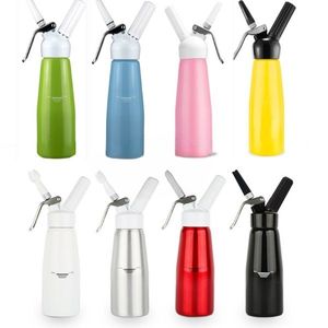 Dispensador de ferramentas de sorvete 500ml, chicote de creme artesanal com bicos de decoração feitos de alumínio