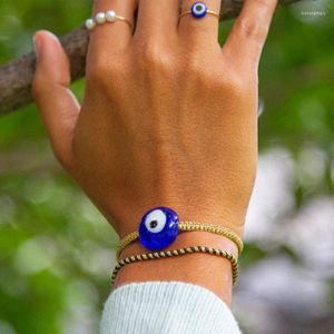 Charm Bracelets Ethnic Wind Naturstein Devil's Eye Rope Chain Retro Retractable Classic Mysterious Tether Bracelet Couple Models